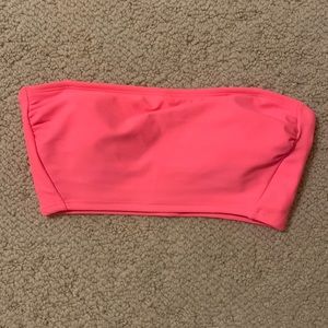 target neon orange bandeau bikini sz M with straps